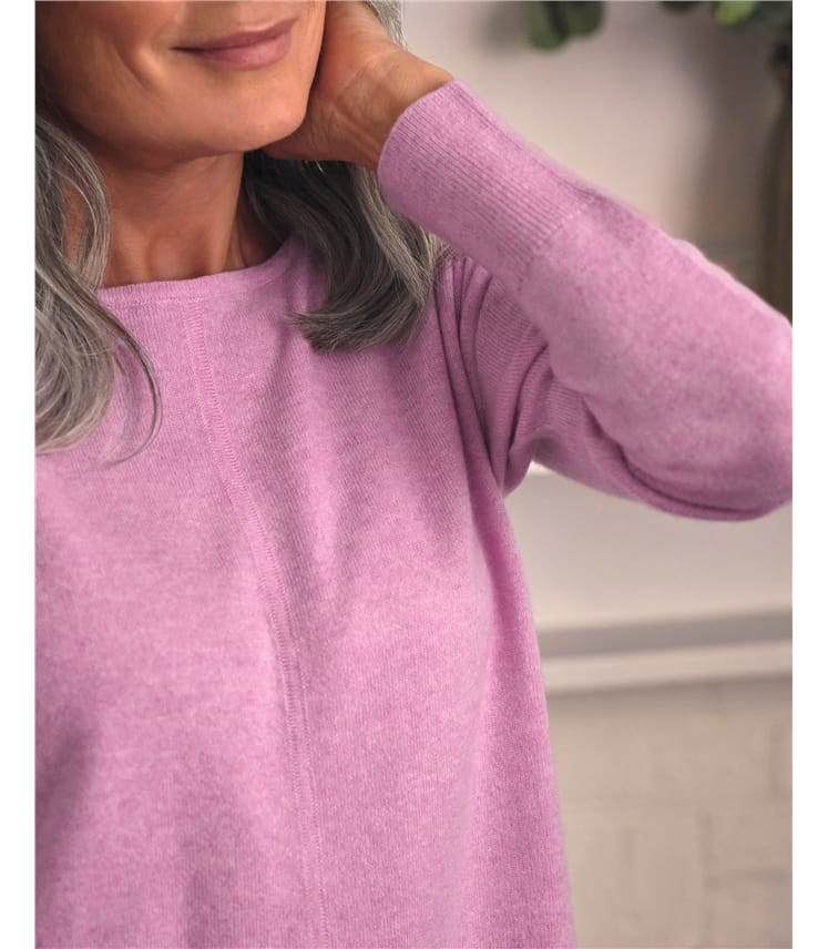 Kaschmirpullover mit U-Boot-Ausschnitt für Damen