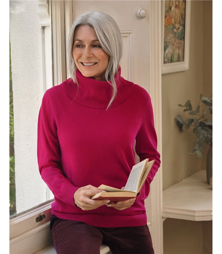 Pure Cashmere Cowl Neck Jumper