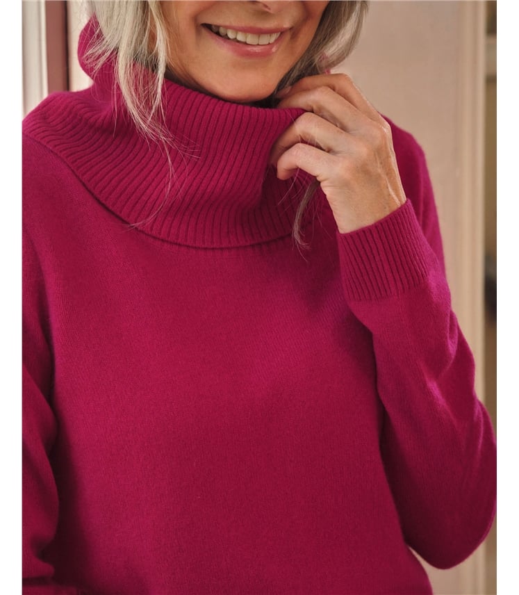 Pure Cashmere Cowl Neck Jumper