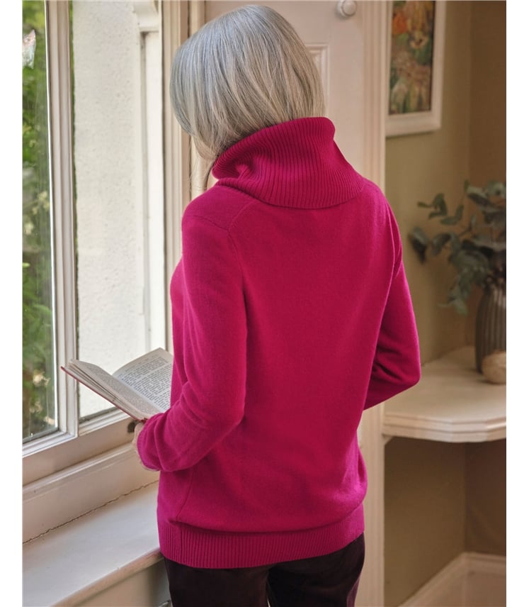 Pure Cashmere Cowl Neck Jumper