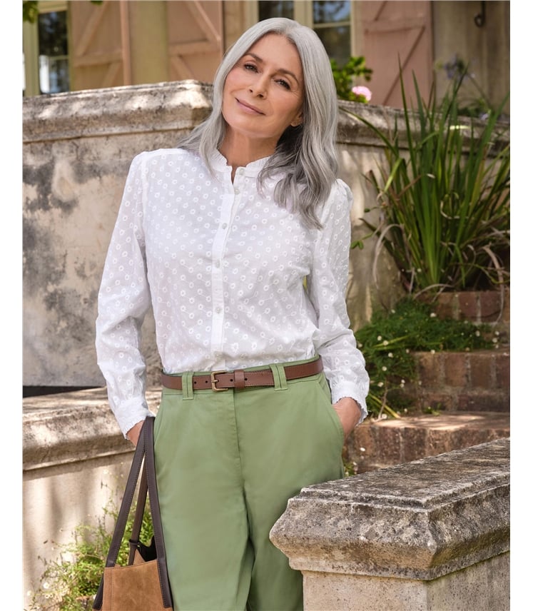 Frill Collar Woven Shirt