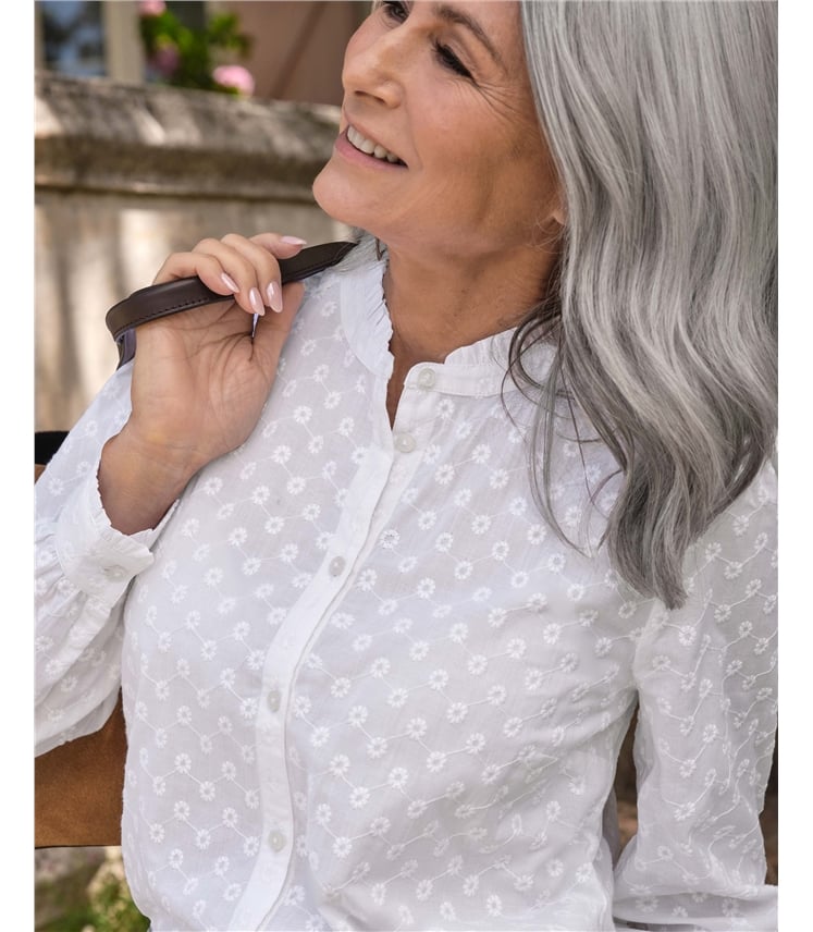 Frill Collar Woven Shirt