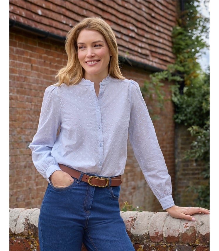 Frill Collar Woven Shirt