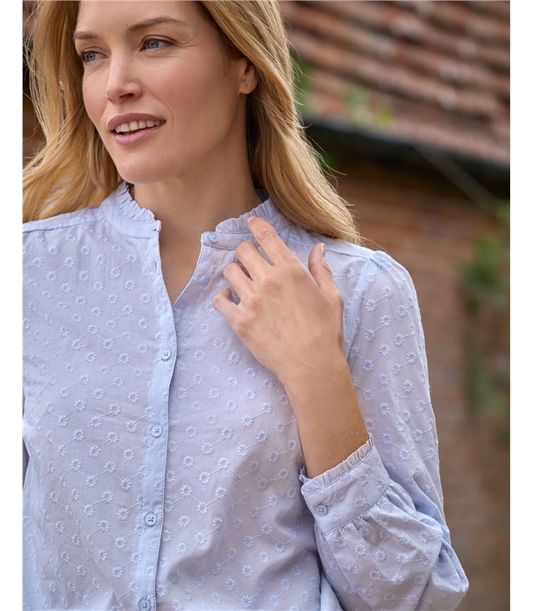 Frill Collar Woven Shirt