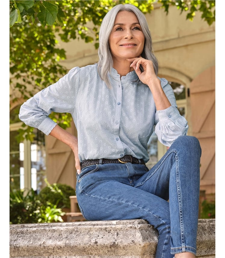 Frill Collar Woven Shirt