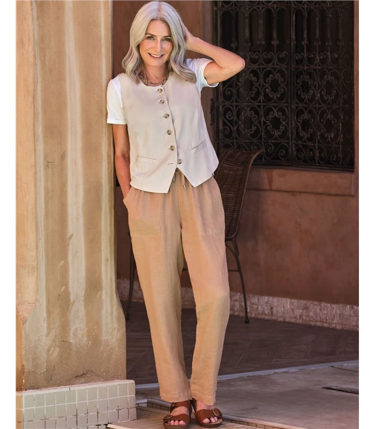 Linen Blend Waistcoat