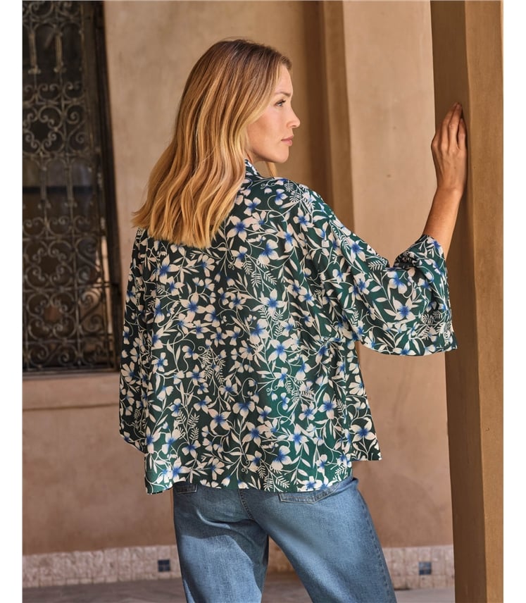 Printed Kimono Jacket