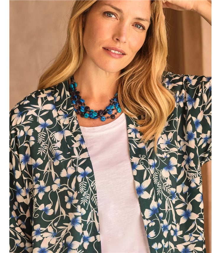 Printed Kimono Jacket