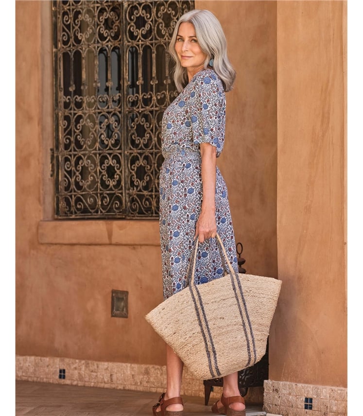 Jerseykleid mit elastischer Taille