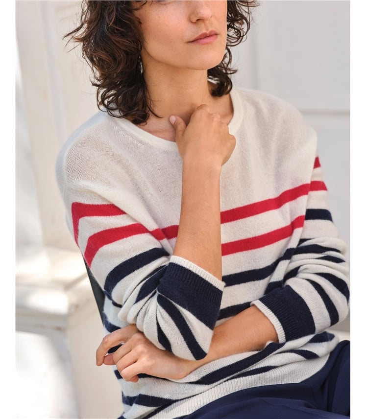 Cashmere Gassato Breton Stripe Sweater
