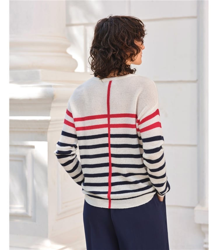 Cashmere Gassato Breton Stripe Sweater