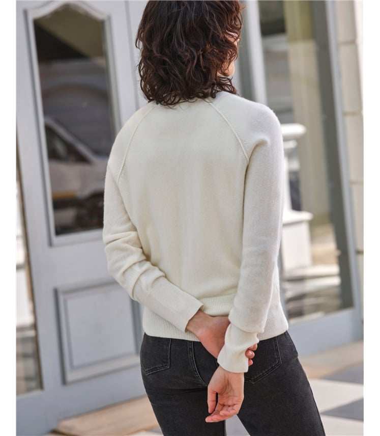 Relaxed Cashmere V Neck Cardigan