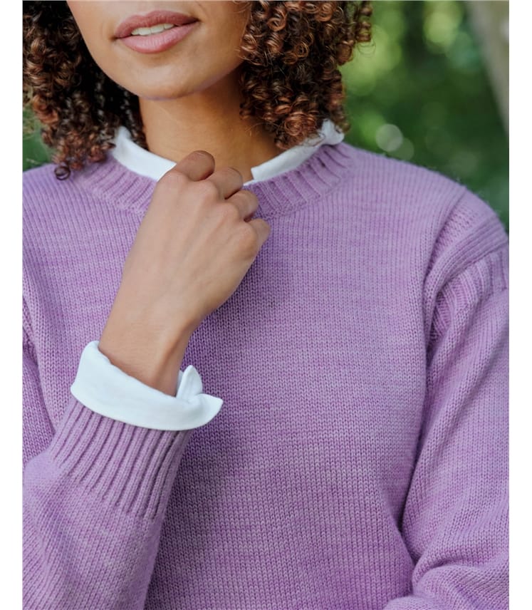 Guernsey-Pullover aus reiner Wolle für Damen