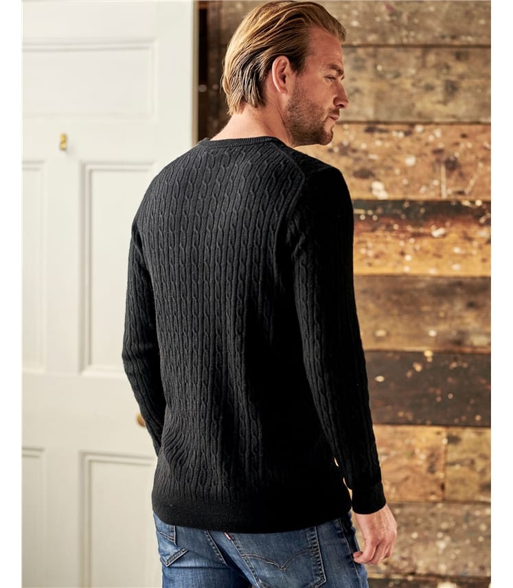 Cashmere and Merino Cable Sweater