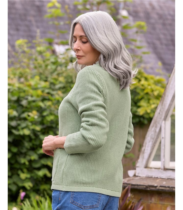 Zip Through Pocket Cardigan
