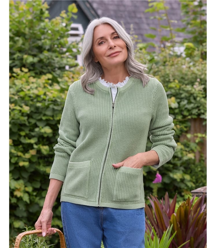 Zip Through Pocket Cardigan