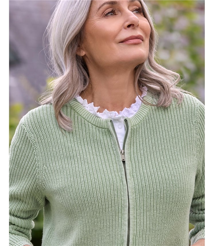 Zip Through Pocket Cardigan