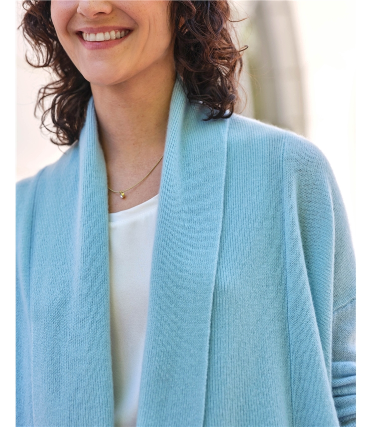 Cashmere Short Edge To Edge Cardigan