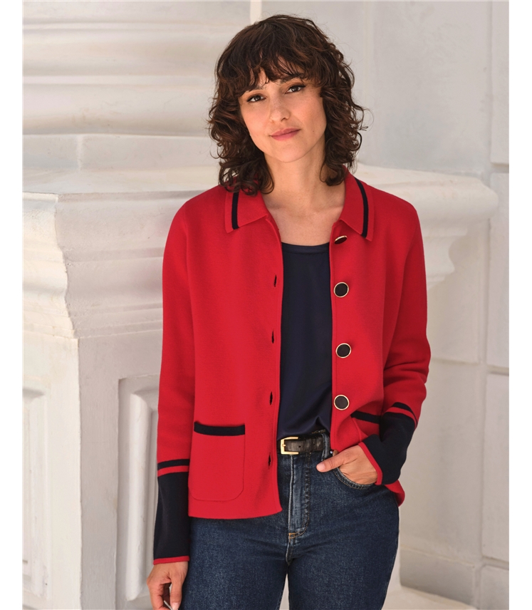 Color Block Wool Milano Jacket