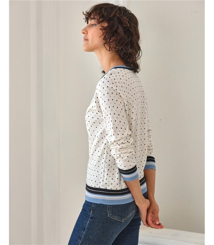 Cotton Wool Printed Spot Sweater