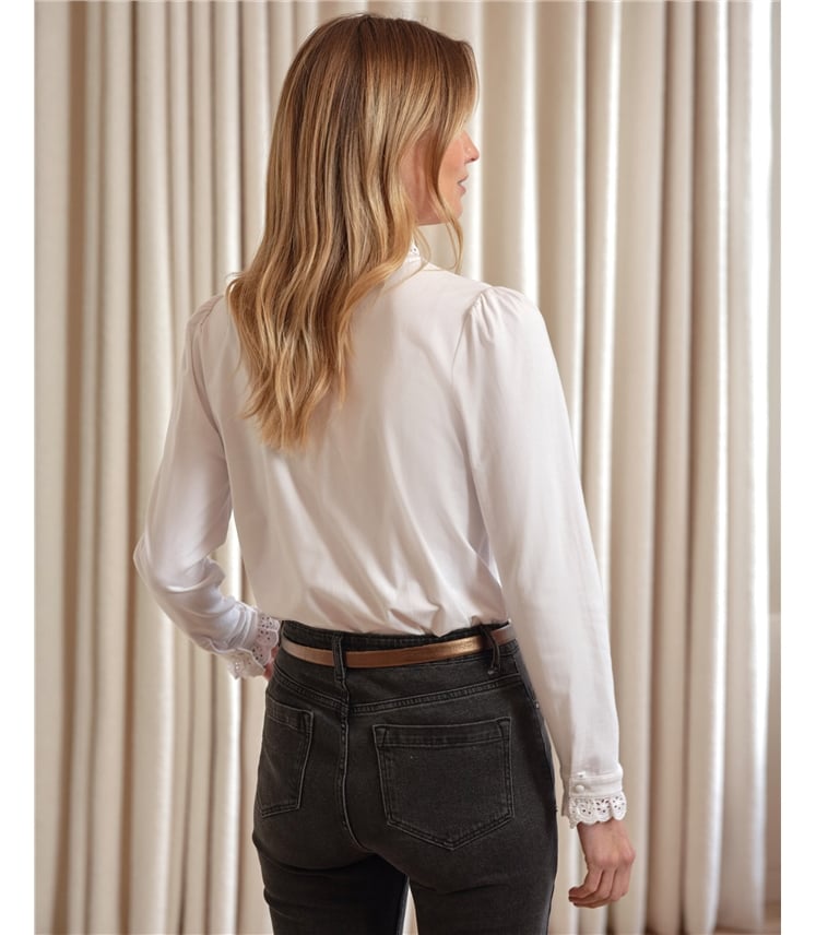 Broderie Half Frill Layering Top