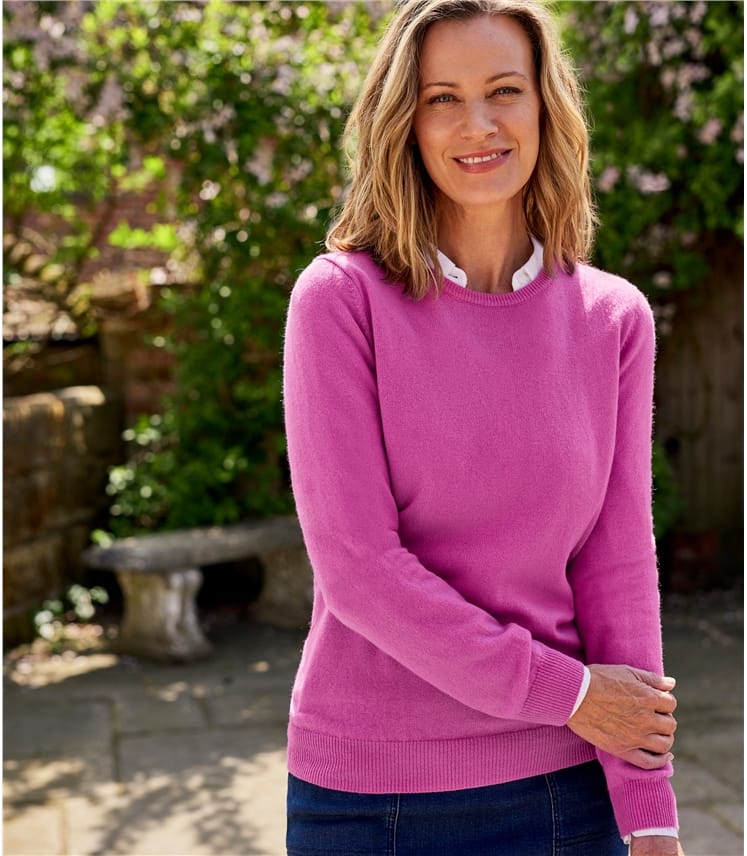 pink wool jumper