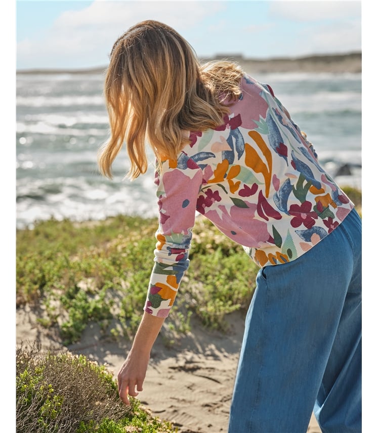 Print Crew Neck Jumper