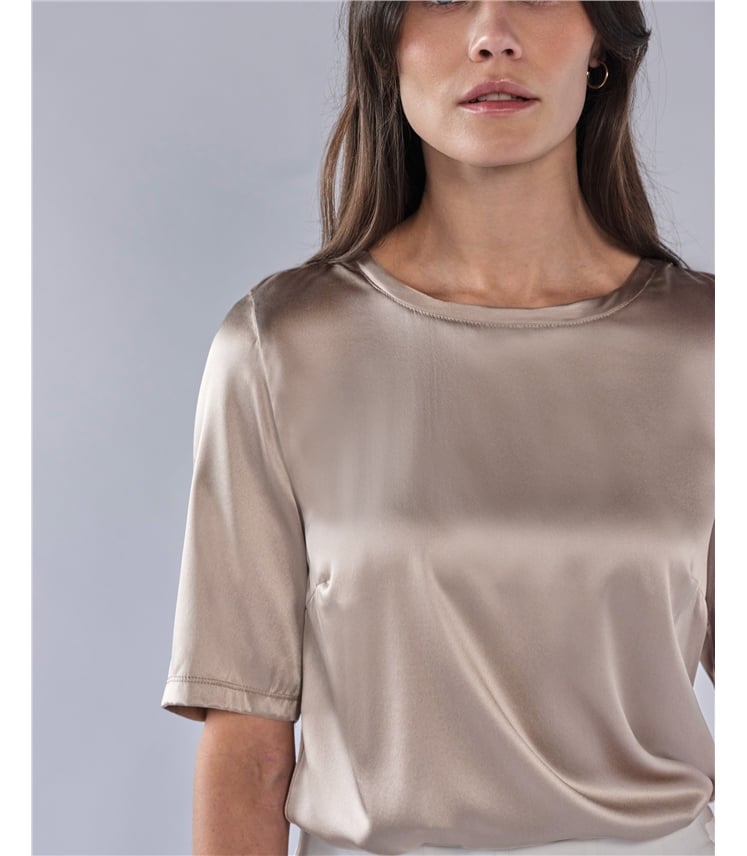 Silk Front T Shirt