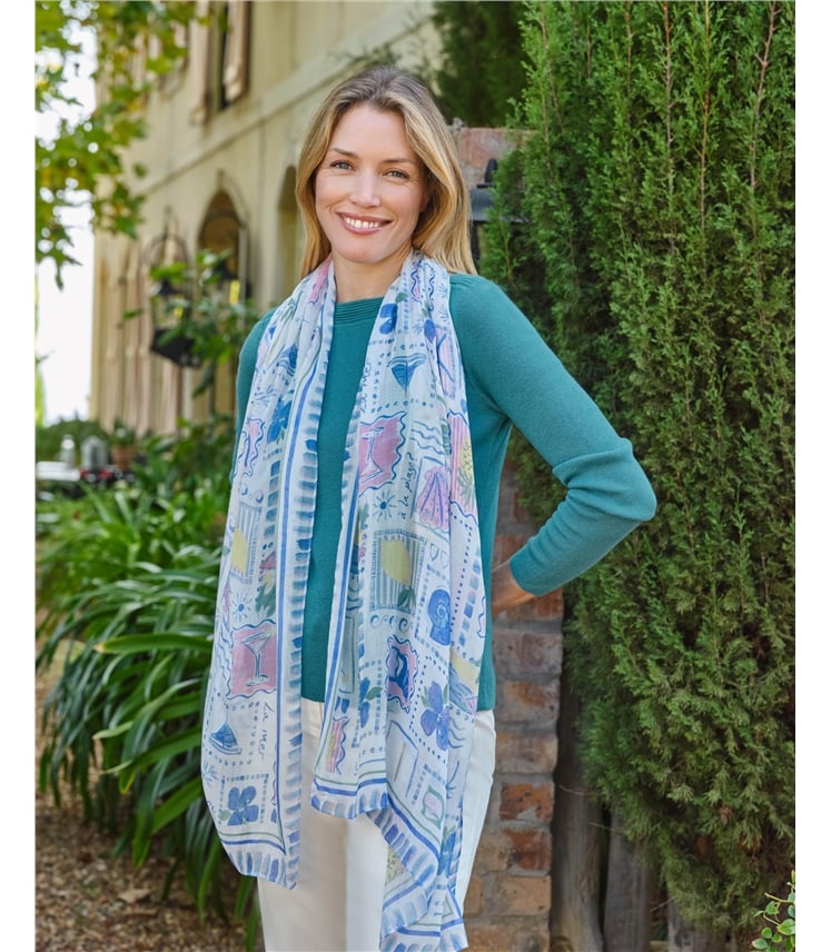 Foulard imprimé en modal léger