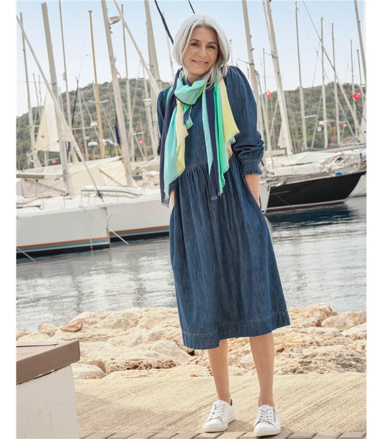 Gemusterter Bambus-Schal