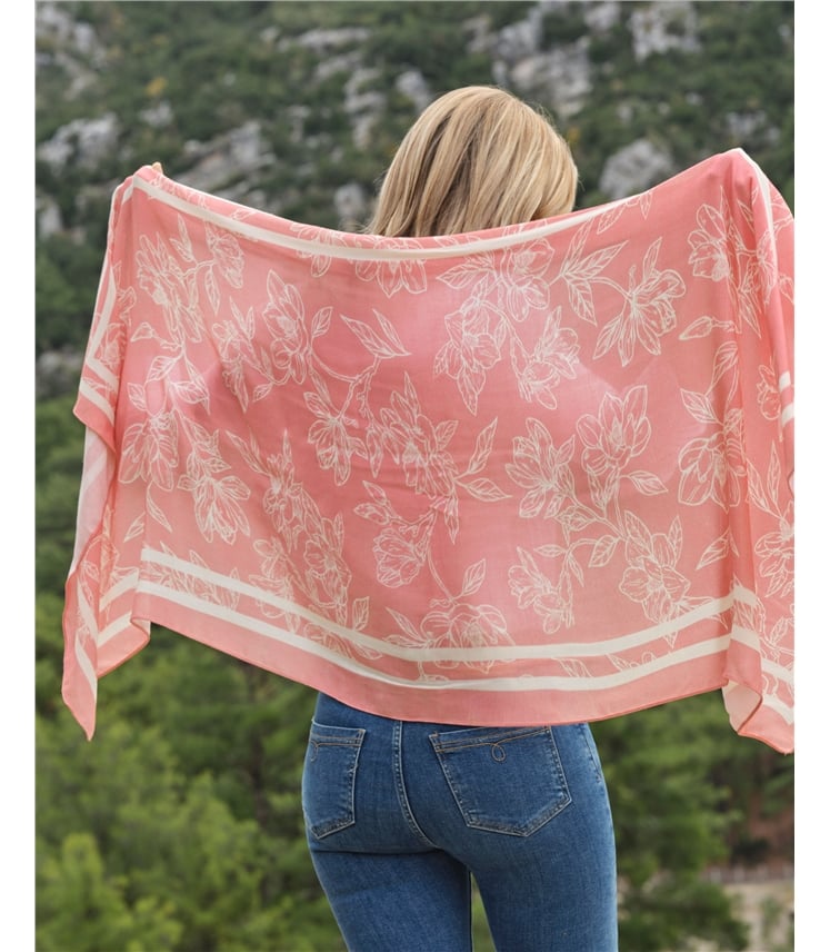 Gemusterter Bambus-Schal