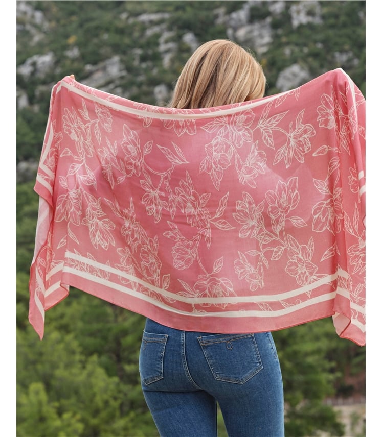 Gemusterter Bambus-Schal