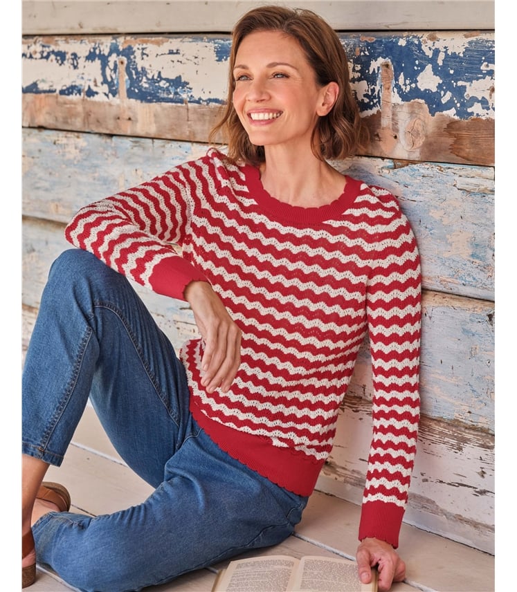 Wavy Breton Jumper
