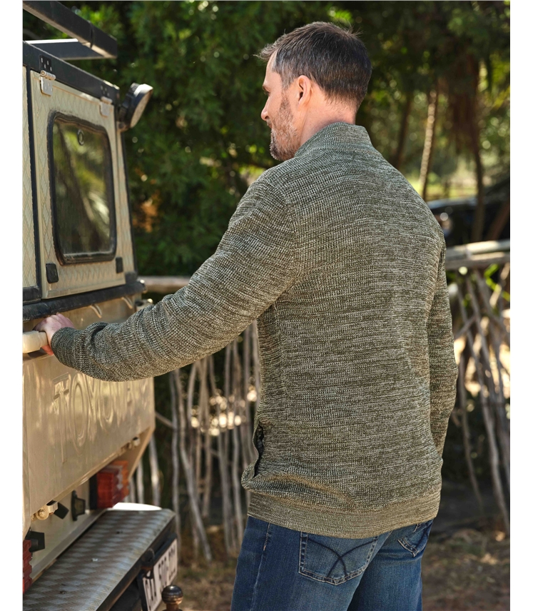 Button Neck Twist Cardigan