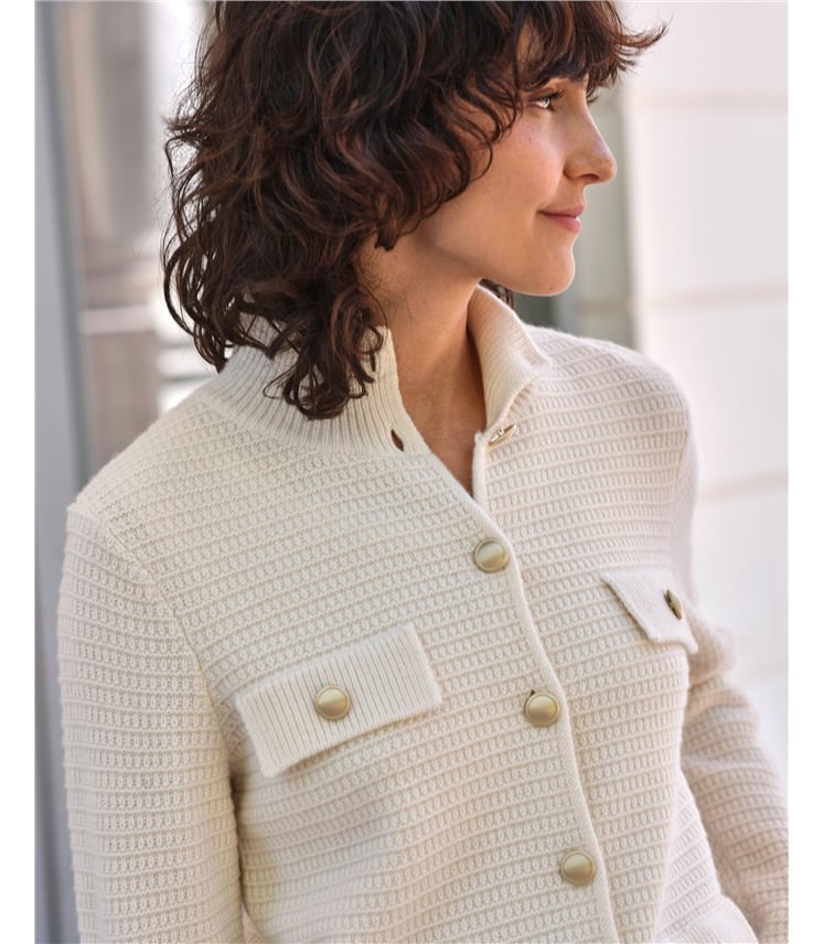 Wool Cashmere Textured Jacket