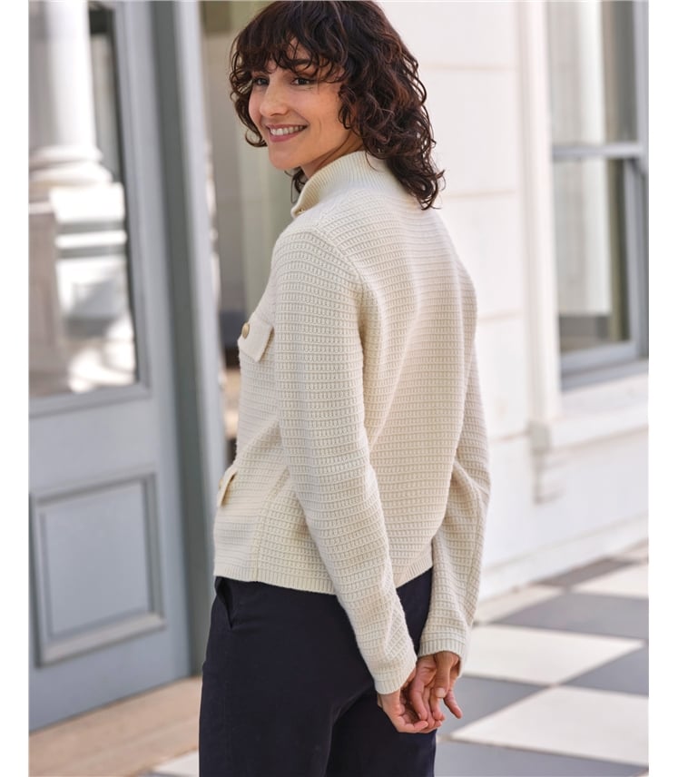 Wool Cashmere Textured Jacket