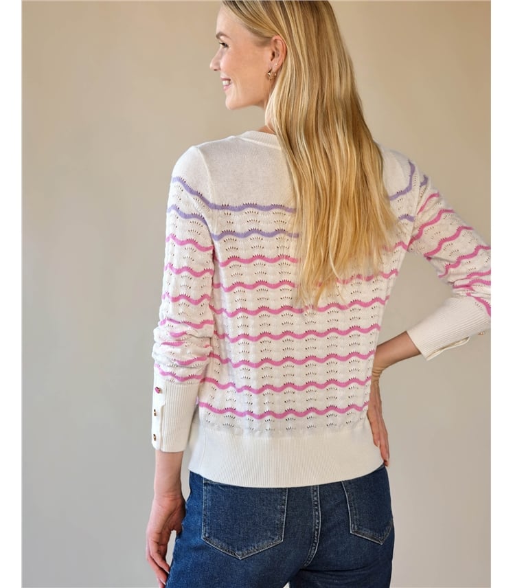 Cotton Wool Zig Zag Stripe Sweater