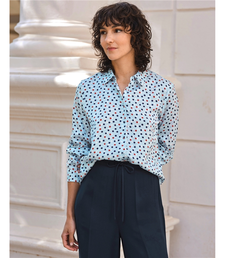 Sand Washed Pure Silk Satin Blouse
