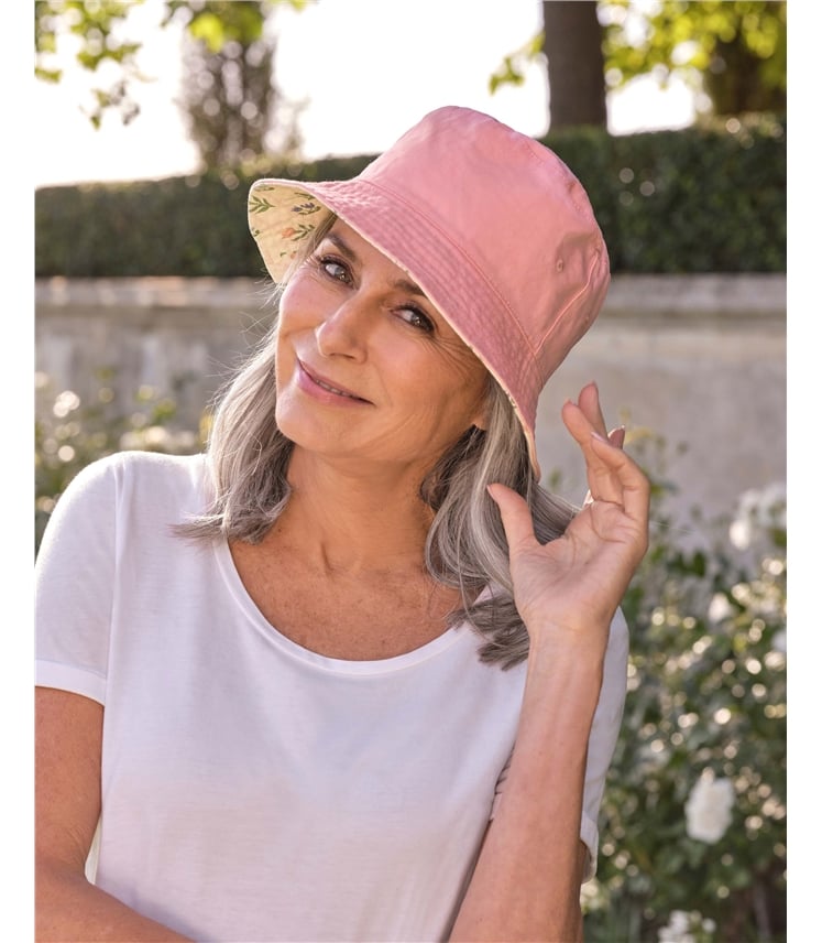 Chapeau de soleil réversible en coton