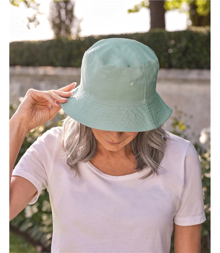 Chapeau de soleil réversible en coton