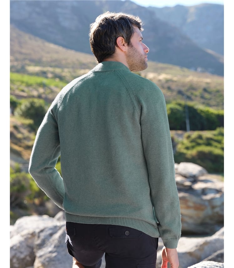 Essential Cotton Zip Cardigan