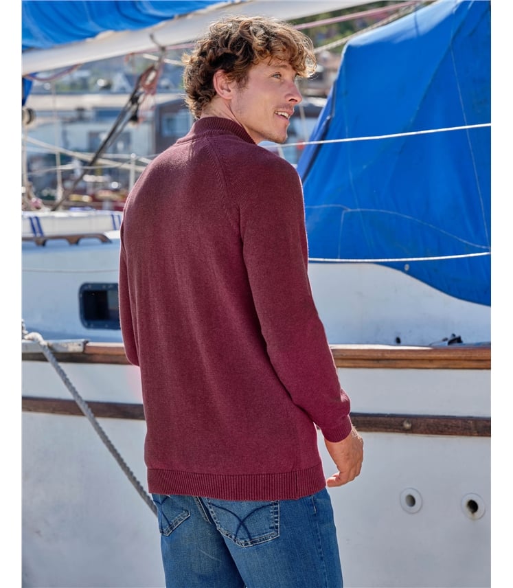 Essential Cotton Zip Cardigan