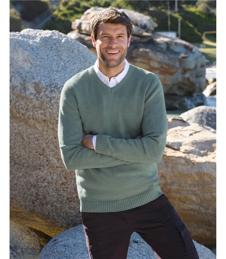 Pullover mit V-Ausschnitt für Herren