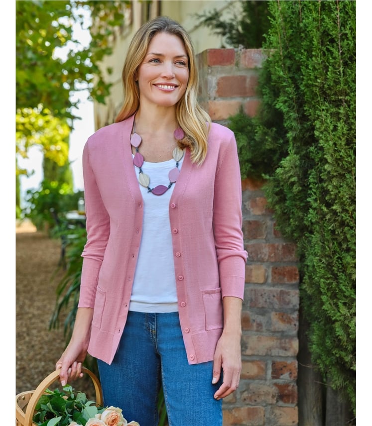 Cardigan long à col en V - Femme