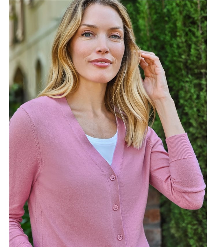 Cardigan long à col en V - Femme