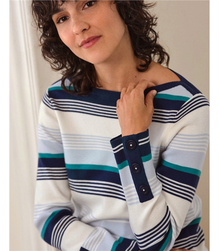 Cotton Wool Stripe Sweater
