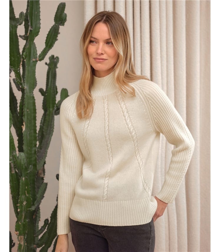 Pure Cashmere Cable Sweater