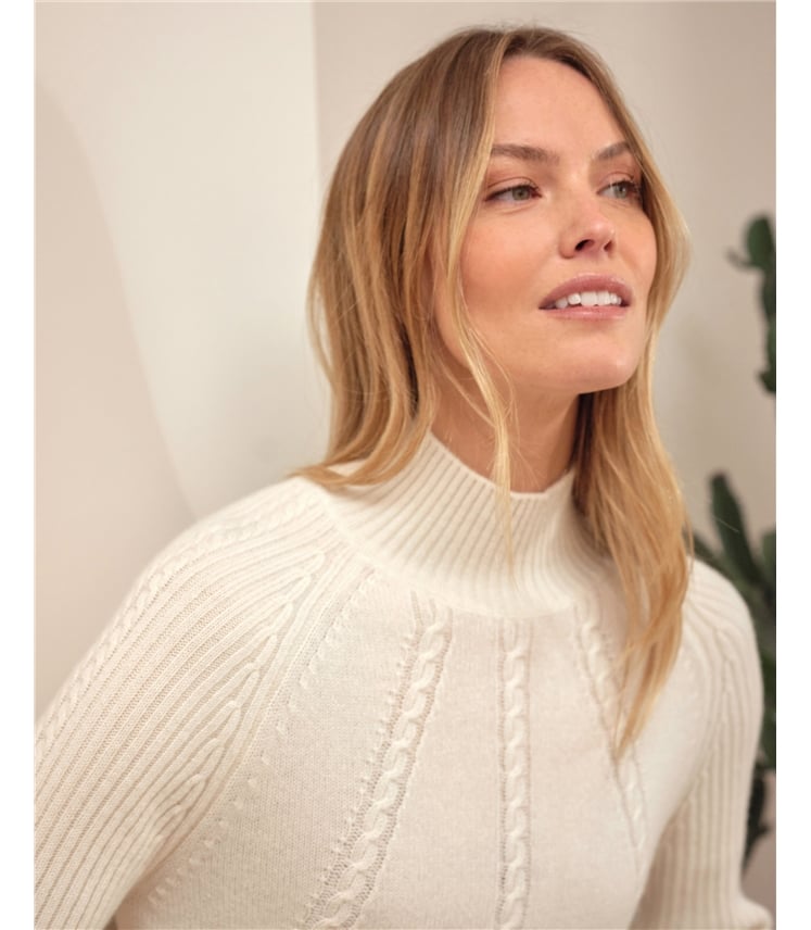 Pure Cashmere Cable Sweater
