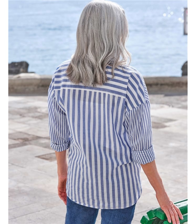 Relaxed Stripe Cotton Shirt