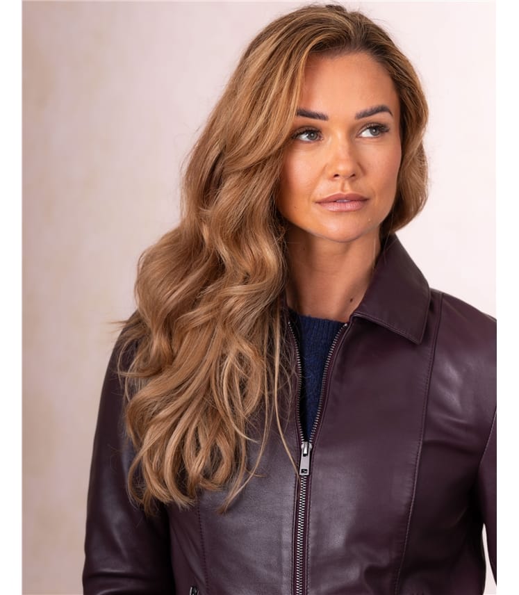 Fairnam Collared Leather Jacket